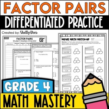 Factor Pairs Worksheets by Shelly Rees | TPT