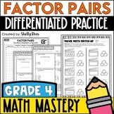 Factor Pairs Worksheets with Prime Factorization