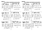 Factor Quadratics by Grouping Error Analysis - Warm up