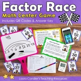 Factor Race Game with Finding Factors Lesson (includes QR Codes)