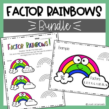 Factor Rainbows BUNDLE by Print Cut Laminate | TPT