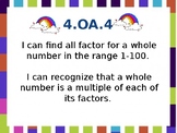 Factor Rainbows  and Multiples PowerPoint -  EDITABLE
