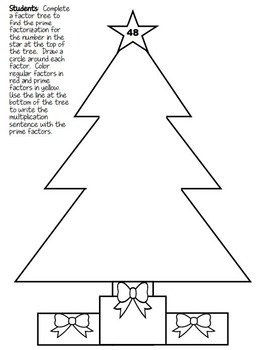 Factor Trees - A December Math Craftivity by Runde's Room | TpT