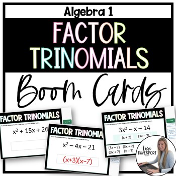 Preview of Factor Trinomials Boom Cards for Algebra 1