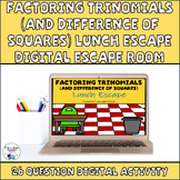 Factor Trinomials (and Difference of Squares) Lunch Escape