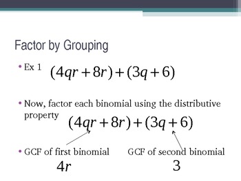 Factor by Grouping by jwdaisy | TPT