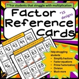 Factor of a Number Reference Cards 1 thru 100