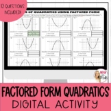 Factored Form of Quadratics from Graphs Digital Activity