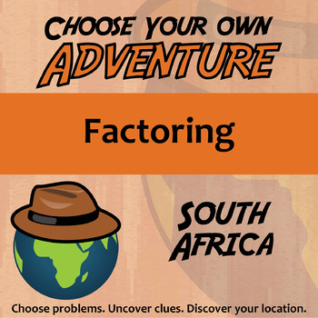 Preview of Factoring Activity - Printable & Digital Worksheet - South Africa Adventure