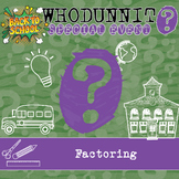 Factoring Back to School Whodunnit Activity - Printable Game