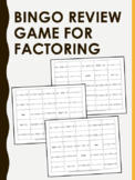 Factoring Bingo Review Game