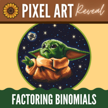 Preview of Factoring Binomials - May the Fourth Digital Pixel Art (NO PREP)
