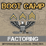 Factoring Boot Camp - Printable & Digital Differentiated P