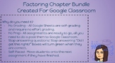 Factoring Chapter Bundle - Google Classroom Ready