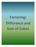 Factoring Difference and Sum of Cubes