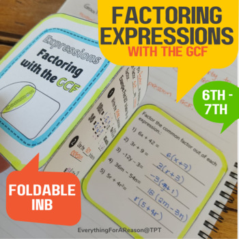 Preview of Factoring Expressions (GCF) Foldable