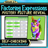 Factoring Expressions Digital Mystery Picture Art Reveal -