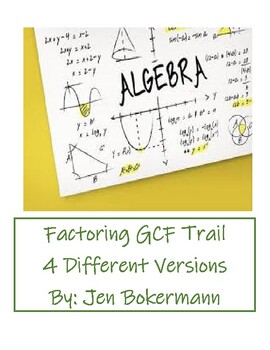 Preview of Factoring GCF Trail