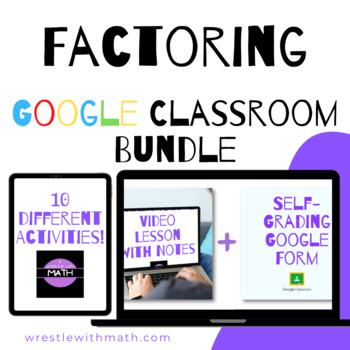 Preview of Factoring Google Form Bundle - Perfect for Google Classroom
