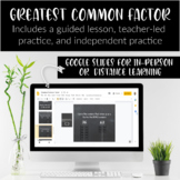 Factoring Greatest Common Factor Digital Activity for Dist
