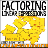 Factoring Linear Expressions Activity Hands On Matching