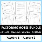 Factoring Guided Notes and Activities - Bundle
