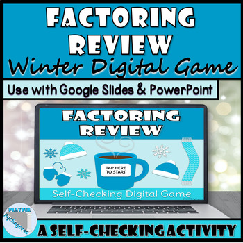 Preview of Factoring Polynomial Expression Review Digital Game Activity Google Slides & PPT