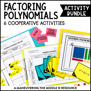 Preview of Factoring Polynomials Activity Bundle | Factoring by GCF Activities | Algebra 1
