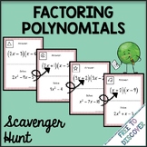 Factoring Polynomials Scavenger Hunt Activity
