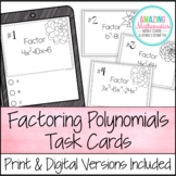Factoring Polynomials Task Cards - PDF & Digital