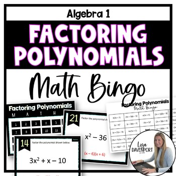 Preview of Factoring Polynomials - Algebra 1 Math Bingo Game