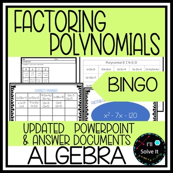 Preview of Factoring Polynomials | BINGO | UPDATED