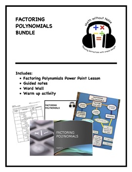 Preview of Factoring Polynomials Bundle