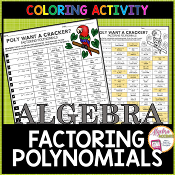 Preview of Factoring Polynomials Coloring Activity