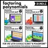 Factoring Polynomials Digital Math Activity Bundle | Algebra 1