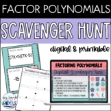 Factoring Polynomials Digital and Printable Scavenger Hunt