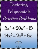 Factoring Polynomials - Digital classwork Activity - Dista