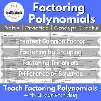 Preview of Factoring Polynomials Bundle | Factoring All Types of Polynomials (Algebra 1)