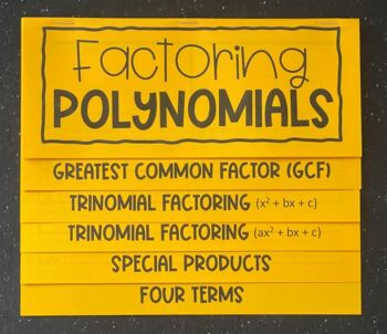 Preview of Factoring Polynomials - Editable Foldable for Algebra 1
