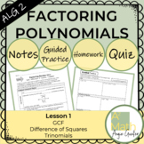 Factoring Polynomials GCF, Difference of Squares, and Trin