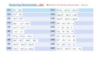 Preview of Factoring Polynomials - GCF (ppt)