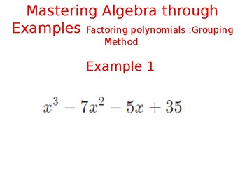 Preview of Factoring Polynomials - Grouping