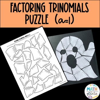 Preview of Factoring Polynomials Halloween Math Activity Puzzle (Trinomials a=1)