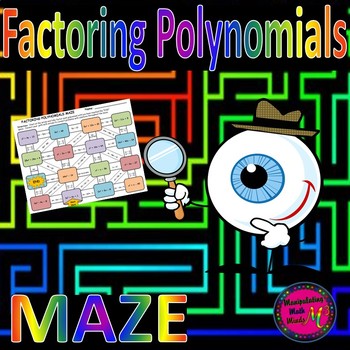 Preview of Factoring Polynomials Maze Activity - distance learning