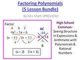 Factoring Polynomials Power Point 5-Lesson Pack