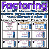 Factoring Polynomials PowerPoint Lesson