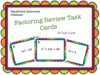 Preview of Factoring Polynomials Review