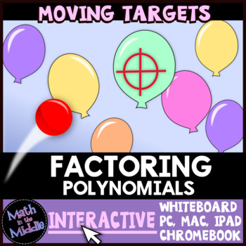 Preview of Factoring Polynomials Review Game Show - Interactive Digital Math Review Game