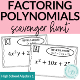 Factoring Polynomials Scavenger Hunt
