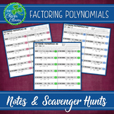 Factoring Polynomials - Guided Notes & Scavenger Hunts